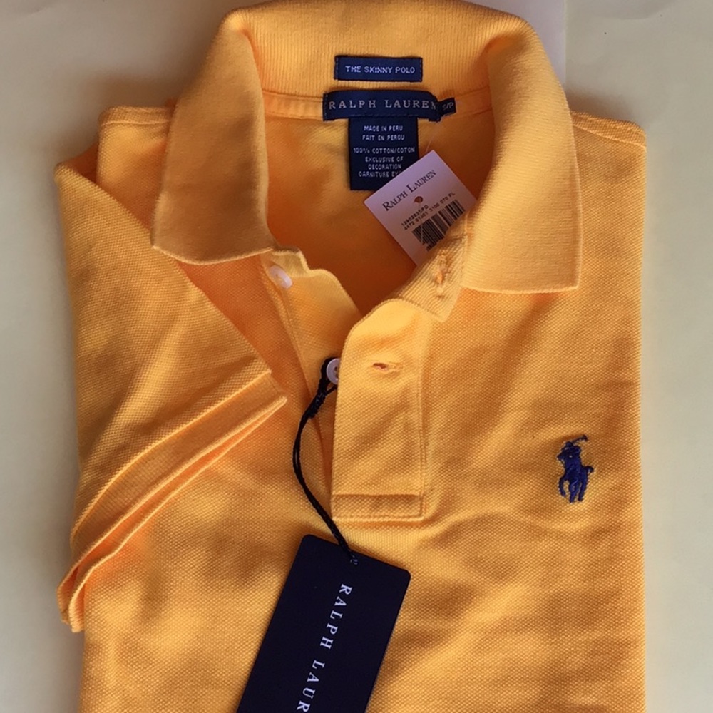 Ralph LAUREN Skinny POLO (S) gold, yellow NWT